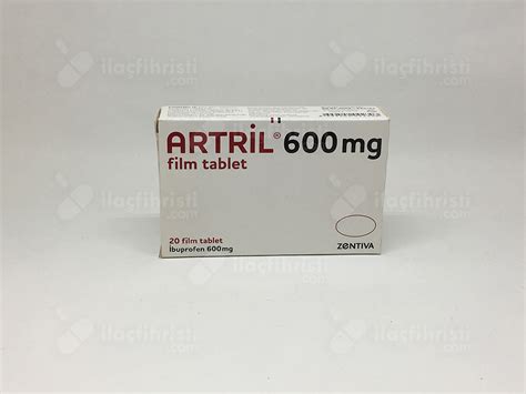 Artril 600 Mg 20 Film Tablet