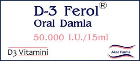 D-3 Ferol Oral Damla (15 Ml)