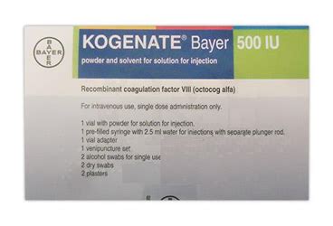 Kogenate Bayer 500 Iu Iv Enj. Icin Liyofilize Toz Iceren Flakon+kullanima Hazir Enjektorde Cozucu
