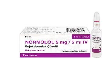 Normolol 5 Mg/5 Ml Iv Enjeksiyonluk Cozelti (1 Ampul)