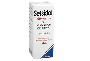Sefsidal 50 Mg/5ml Oral Suspansiyon 100 Ml