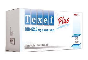 Texef Plus 100/62,5 Mg 20 Film Kapli Tablet