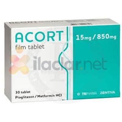 Acort 15/850 Mg 30 Film Tablet
