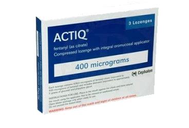 Actiq 400 Mcg Oromukozal Aplikatorlu 3 Pastil