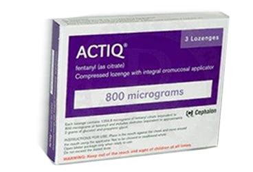 Actiq 800 Mcg Oromukozal Aplikatorlu 3 Pastil Fiyatı
