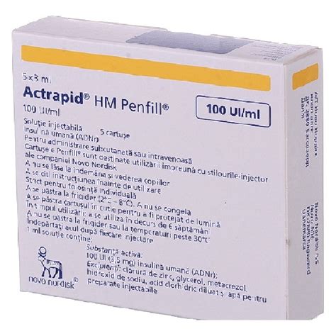 Actrapid Hm Penfill 100/3 Iu/ml 5 Penfill