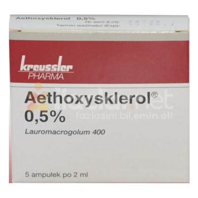 Aethoxysklerol % 0.5 I.v. Enjeksiyonluk Cozelti Iceren Ampul ( 2 Ml X 3 Ampul ) Fiyatı