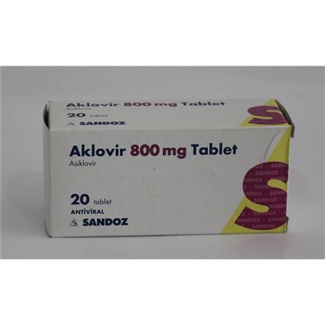 Aklovir 800 Mg 20 Tablet