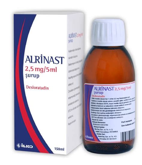Alrinast 2.5 Mg/5 Ml Surup 150 Ml Fiyatı