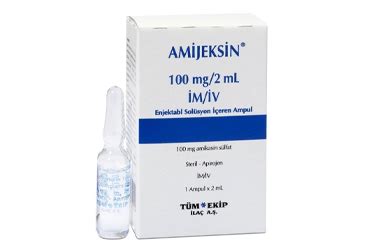 Amijeksin 100 Mg/2 Ml Im/iv Enjeksiyonluk Cozelti (100 Ampul) Fiyatı