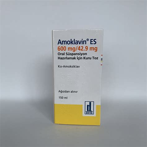 Amoklavin Es 600/42.9 Mg Oral Suspansiyon Icin Kuru Toz 100 Ml Fiyatı