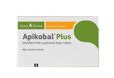 Apikobal Plus 250/250/1/300 Mg 50 Enterik Kapli Tablet