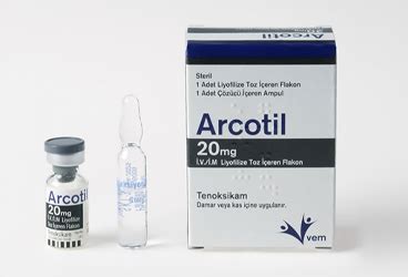 Arcotil 20 Mg Iv/im Liyofilize Toz Iceren Falakon (1 Flakon+1 Cozucu Ampul) Fiyatı