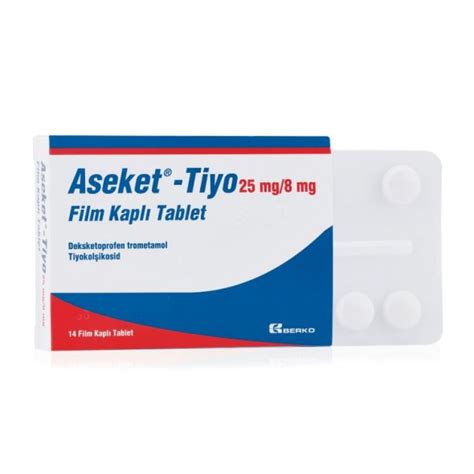 Aseket - Tiyo 25 Mg/8 Mg Film Kapli Tablet (14 Tablet) Fiyatı