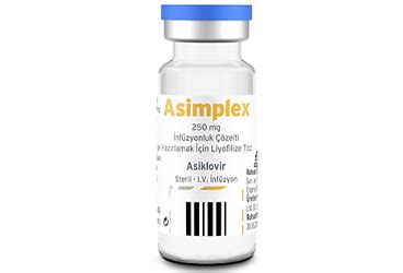 Asimplex 250 Mg Enjeksiyonluk Cozelti Hazirlamak Icin Liyofilize Toz (5 Flakon)