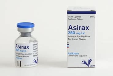 Asirax 250 Mg Iv Inf. Icin Liyo. Toz.iceren Flakon Fiyatı