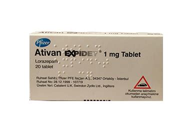 Ativan Expidet 1 Mg 20 Tablet