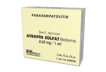 Atropin Biofarma 1 Mg 10 Ampul Fiyatı