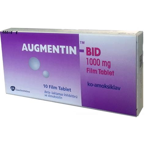 Augmentin Bid 1000 Mg 10 Film Tablet Fiyatı