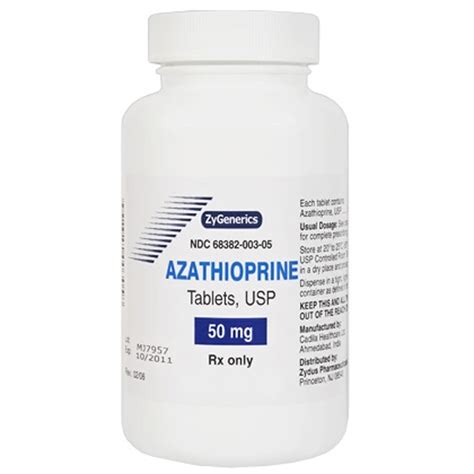 Azathioprine 50 Mg 100 Tablet
