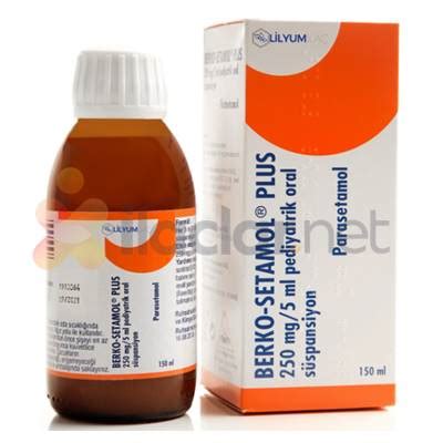 Berko-setamol Plus 250 Mg/5 Ml Oral Suspansiyon (150 Ml)