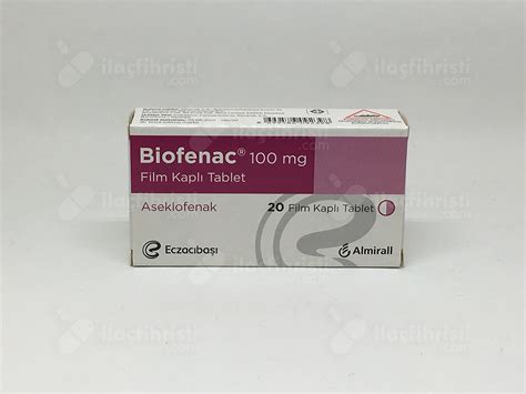 Biofenac 100 Mg Film Kapli Tablet (20 Tablet) Fiyatı