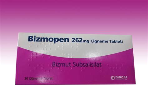 Bizmopen 262 Mg 30 Cigneme Tableti Fiyatı