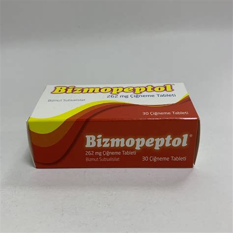 Bizmopeptol 262 Mg 30 Cigneme Tableti Fiyatı