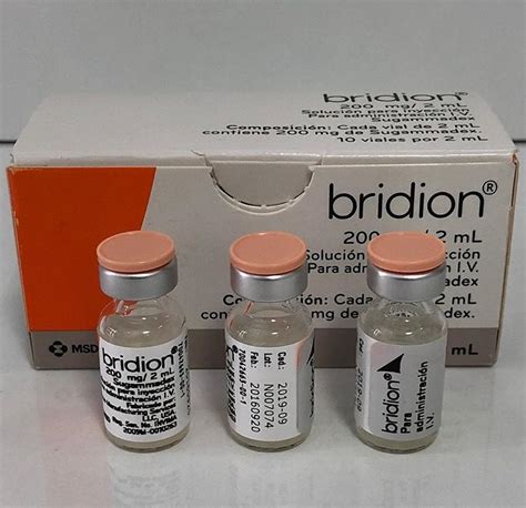 Bridion 200 Mg/2 Ml Iv Enjeksiyonluk Cozelti Iceren 10 Flakon Fiyatı