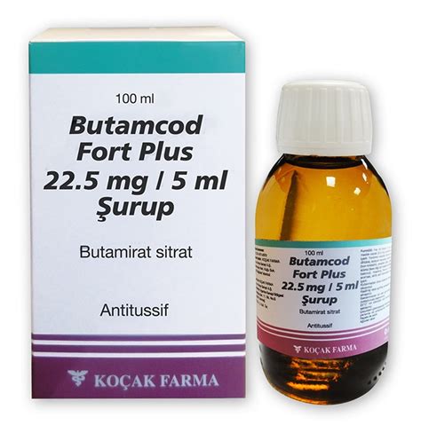 Butamcod Fort Plus 22,5 Mg/ 5 Ml Surup 100 Ml