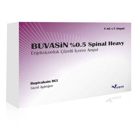 Buvasin 5 Mg/ml Spinal Heavy Enj.coz. Iceren Ampul Fiyatı