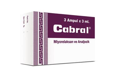 Cabral 800 Mg/3 Ml Enjeksiyonluk Cozelti (3x3 Ml Ampul)ampul