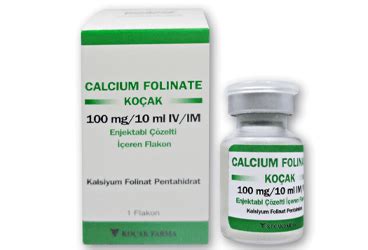 Calcium Folinate Kocak 100 Mg/10 Ml Iv/im Enjektabl Cozelti Iceren Flakon