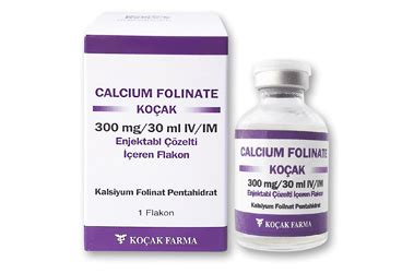 Calcium Folinate Kocak 300 Mg/30 Ml Iv/im Enjektabl Cozelti Iceren Flakon