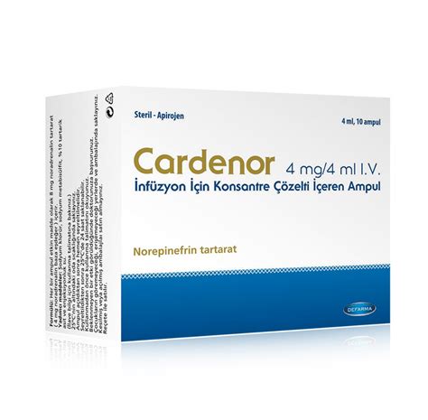 Cardenor 4 Mg/4 Ml Iv Infuzyon Icin Konsantre Cozelti Iceren 10 Ampul