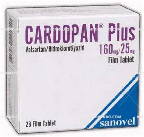Cardopan Plus 160 /25 Mg 98 Film Tablet