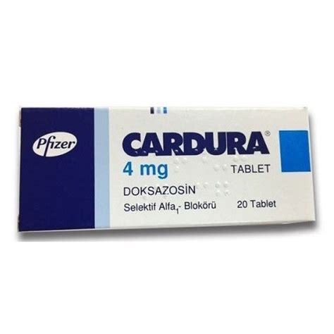 Cardura 4 Mg 20 Tablet Fiyatı