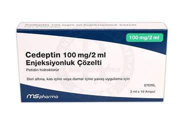 Cedeptin 100 Mg / 2 Ml Enjeksiyonluk Cozelti 10 Ampul