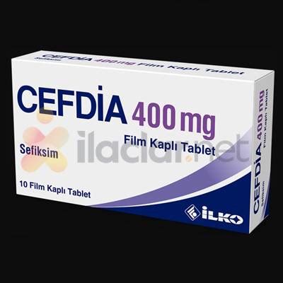 Cefixima 400 Mg Film Kapli Tablet (10 Tablet)