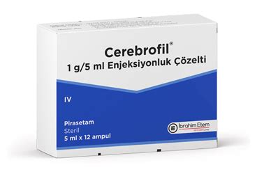Cerebrofil 1 Gr / 5 Ml Enjeksiyonluk Cozelti (12 Ampul)