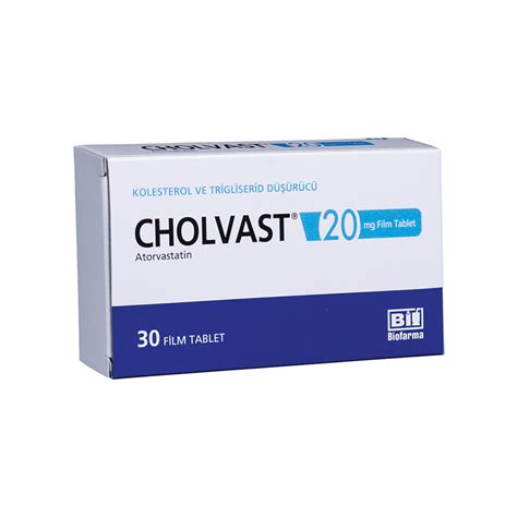 Cholvast 20 Mg 30 Film Tablet