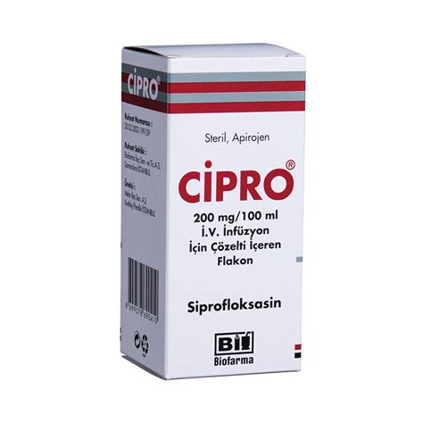 Cipronatin 200 Mg/100 Ml Iv Infizyon Cozeltisi Iceren 1 Flakon Fiyatı