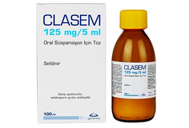Clasem125 Mg/5ml 100 Ml Oral Suspansiyon Icin Toz Fiyatı