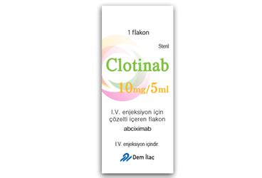 Clotinab 10 Mg/5 Ml Iv Enjeksiyon Icin Cozelti Iceren 1 Flakon Fiyatı