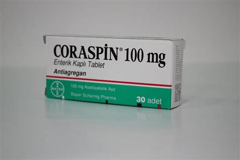 Coraspin 100 Mg 30 Enterik Kapli Tablet Fiyatı