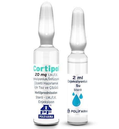 Cortipol 20 Mg I.m./i.v. Enjeksiyonluk/infuzyonluk Cozelti Hazirlamak Icin Toz Ve Cozucu