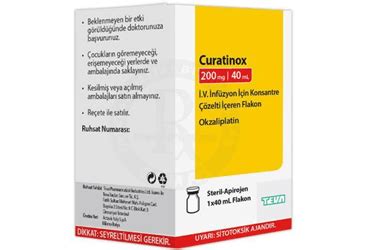 Curatinox 200 Mg/40 Ml Iv Infuzyon Icin Konsantre Cozelti Iceren 1 Flakon Fiyatı
