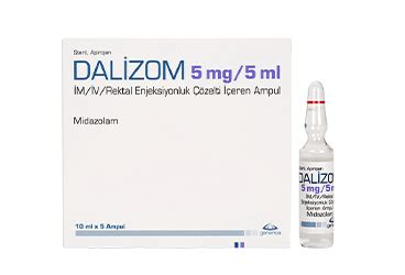 Dalizom 5 Mg/5ml Im/iv Rektal Enjeksiyonluk/infuzyonluk Cozelti (5 Ampul)