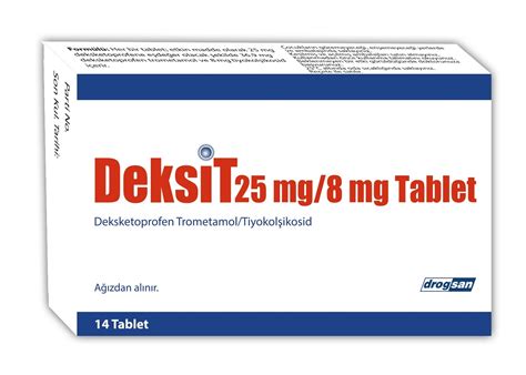 Deksit 25 Mg/8 Mg 14 Tablet Fiyatı