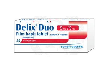 Delix Duo 5 Mg+5 Mg 30 Tablet Fiyatı